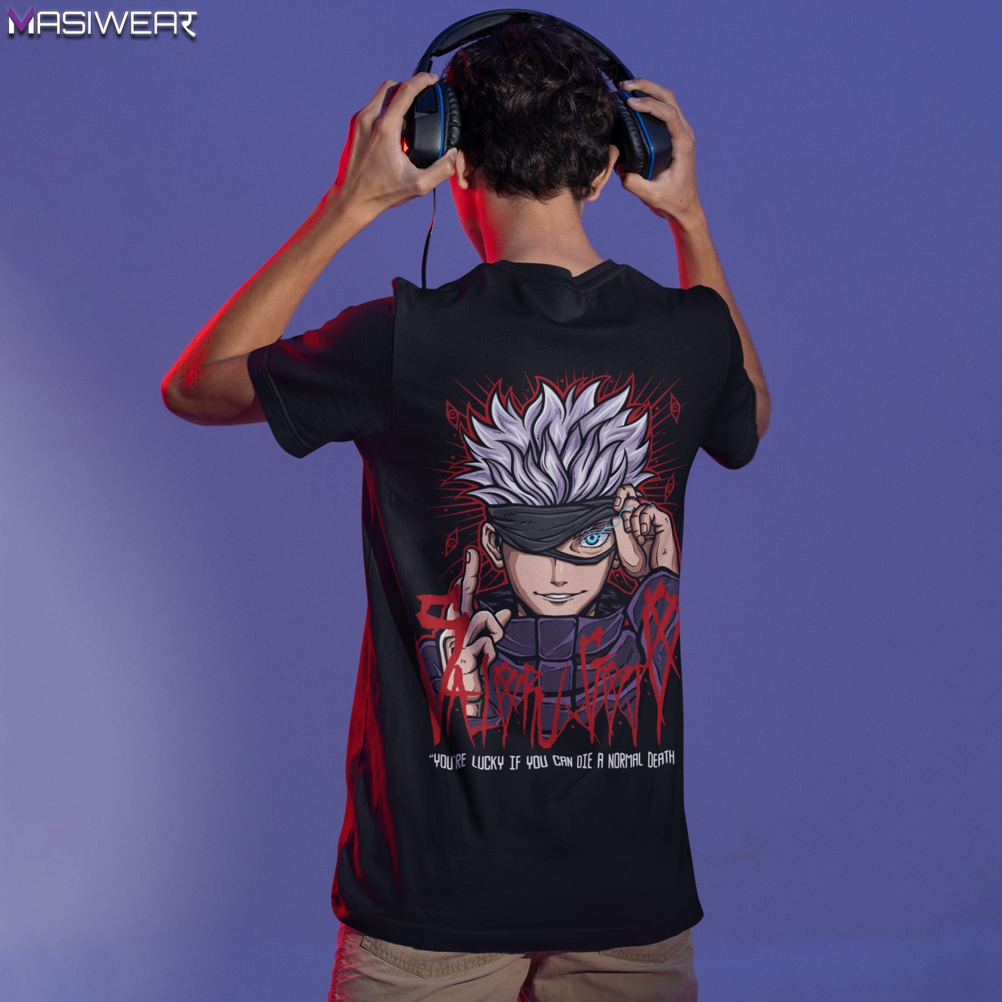 GOJO SATORU ROUND NECK T-SHIRT - JUJUTSU KAISEN