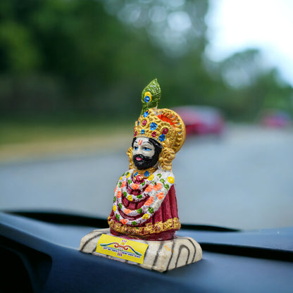 MARBLE BABA KHATU SHYAM JI IDOL STATUE (10 CM)