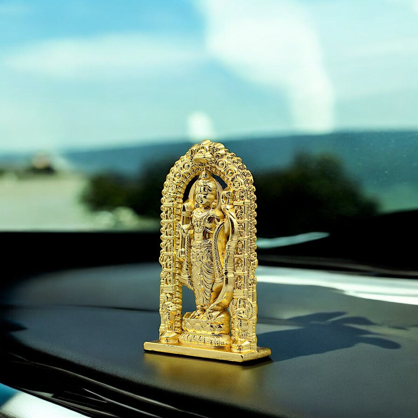 RAM LALLA GOLDEN MURTI (7 CM HEIGHT) - BEST FOR GIFT/HOME DECORATION/ OFFICE DECORATION/ CAR DASHBOARD