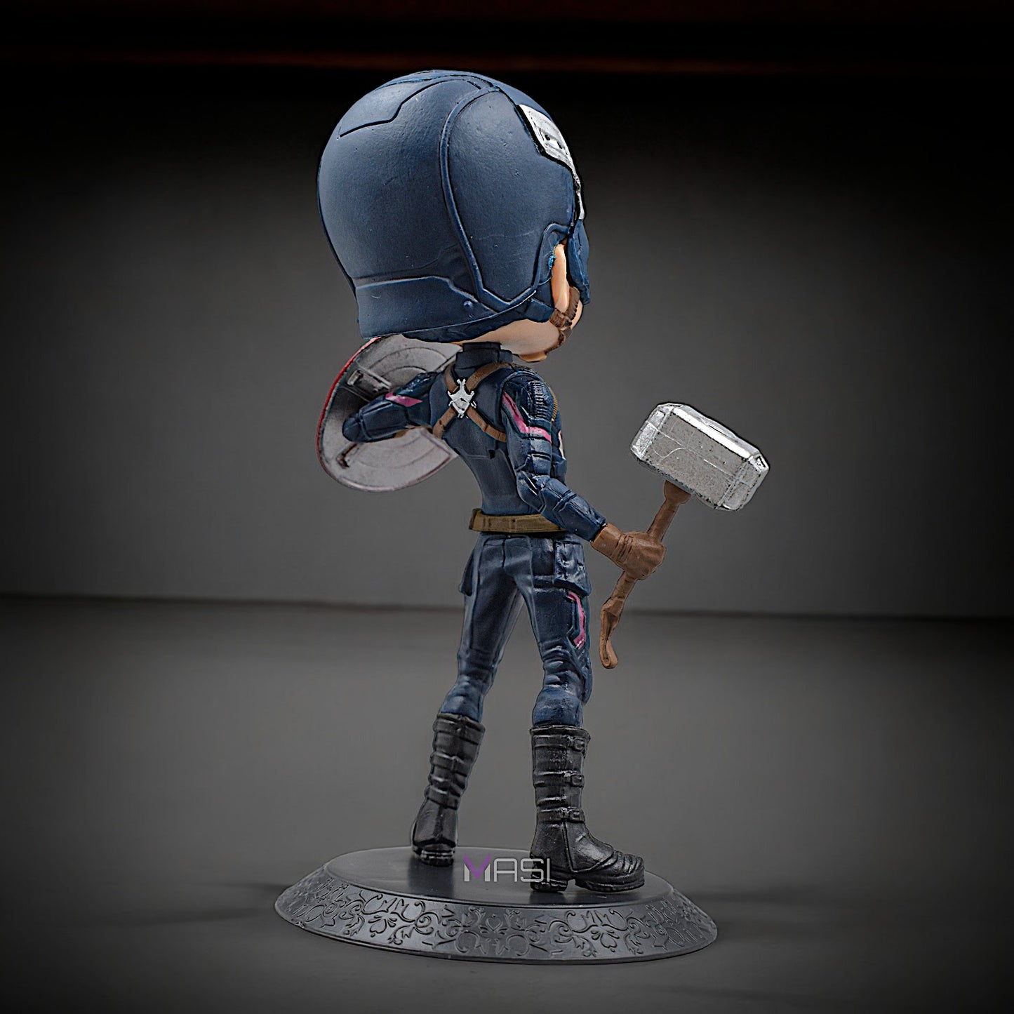 CAPTAIN AMERICA Q STYLE ACTION FIGURE WITH STAND (16 CM HEIGHT)