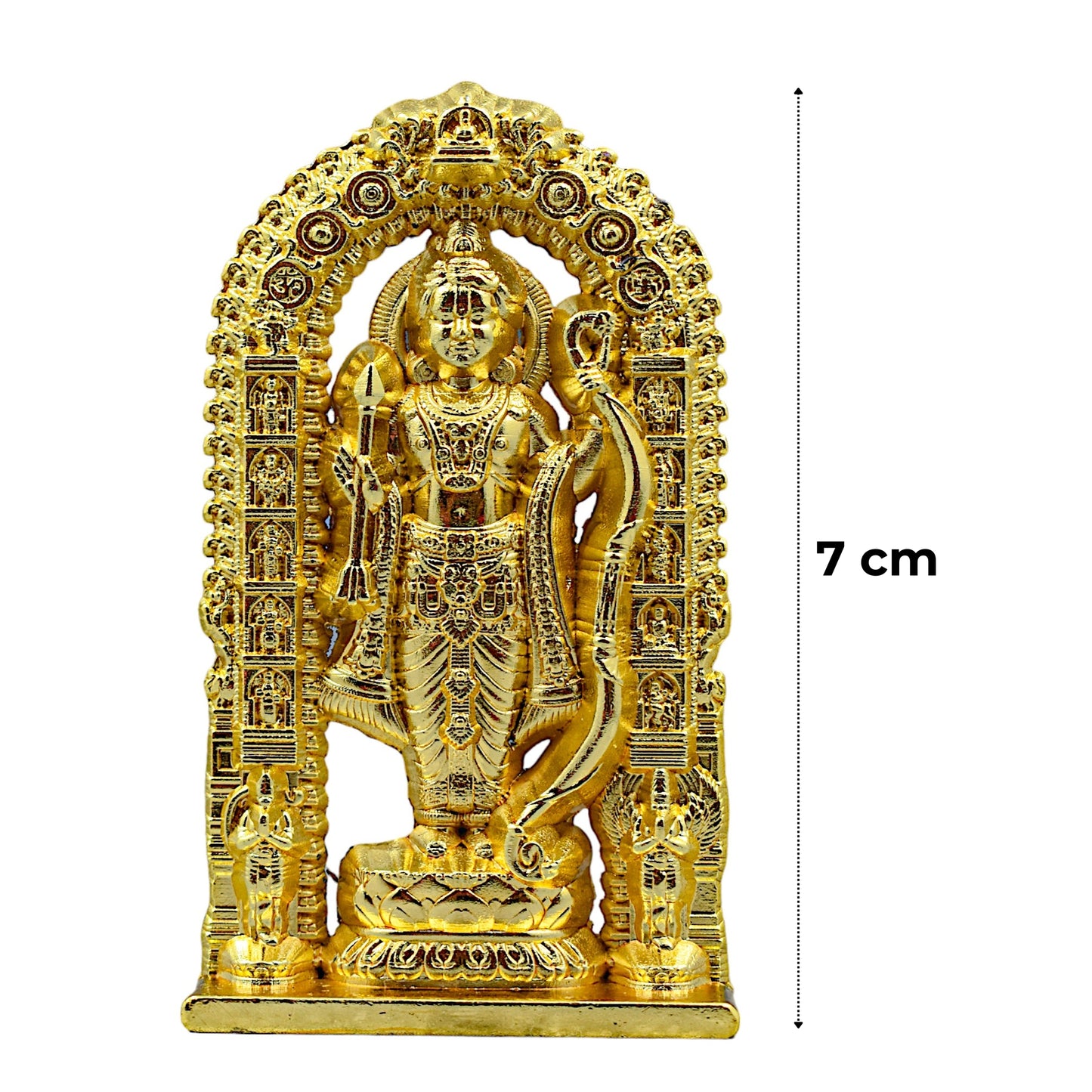 RAM LALLA GOLDEN MURTI (7 CM HEIGHT) - BEST FOR GIFT/HOME DECORATION/ OFFICE DECORATION/ CAR DASHBOARD