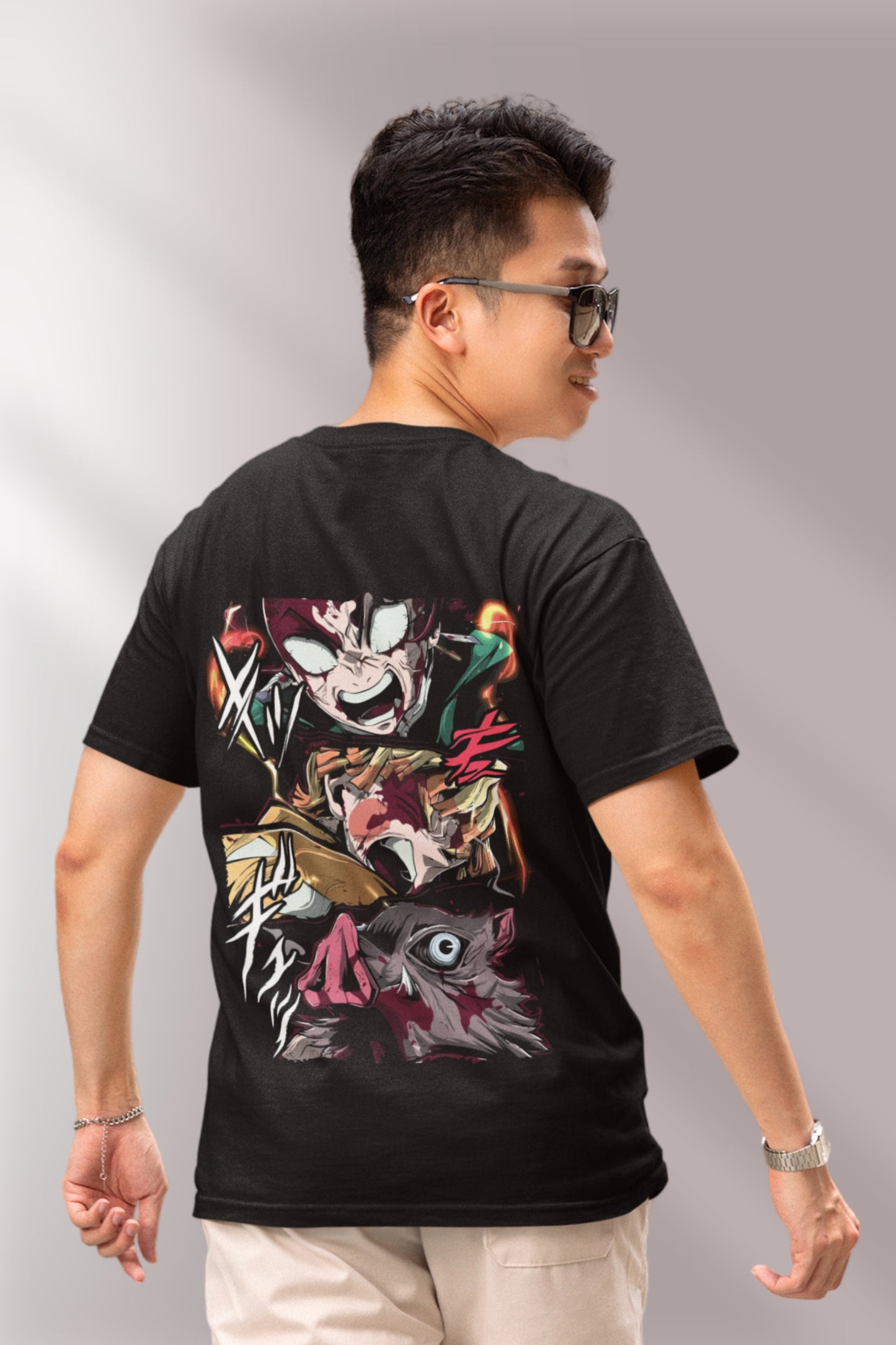 DEMON SLAYER TANJIRO, ZENITSU & INOSUKE ROUND NECK T-SHIRT