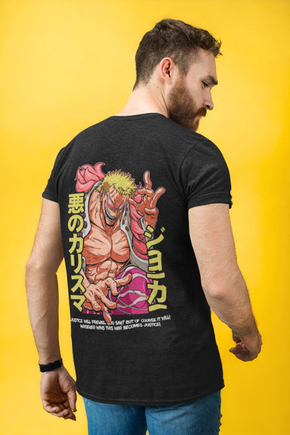 DONQUIXOTE DOFLAMINGO REGULAR SIZE ROUND NECK BLACK T-SHIRT (REGULAR SIZE) - ONE PIECE