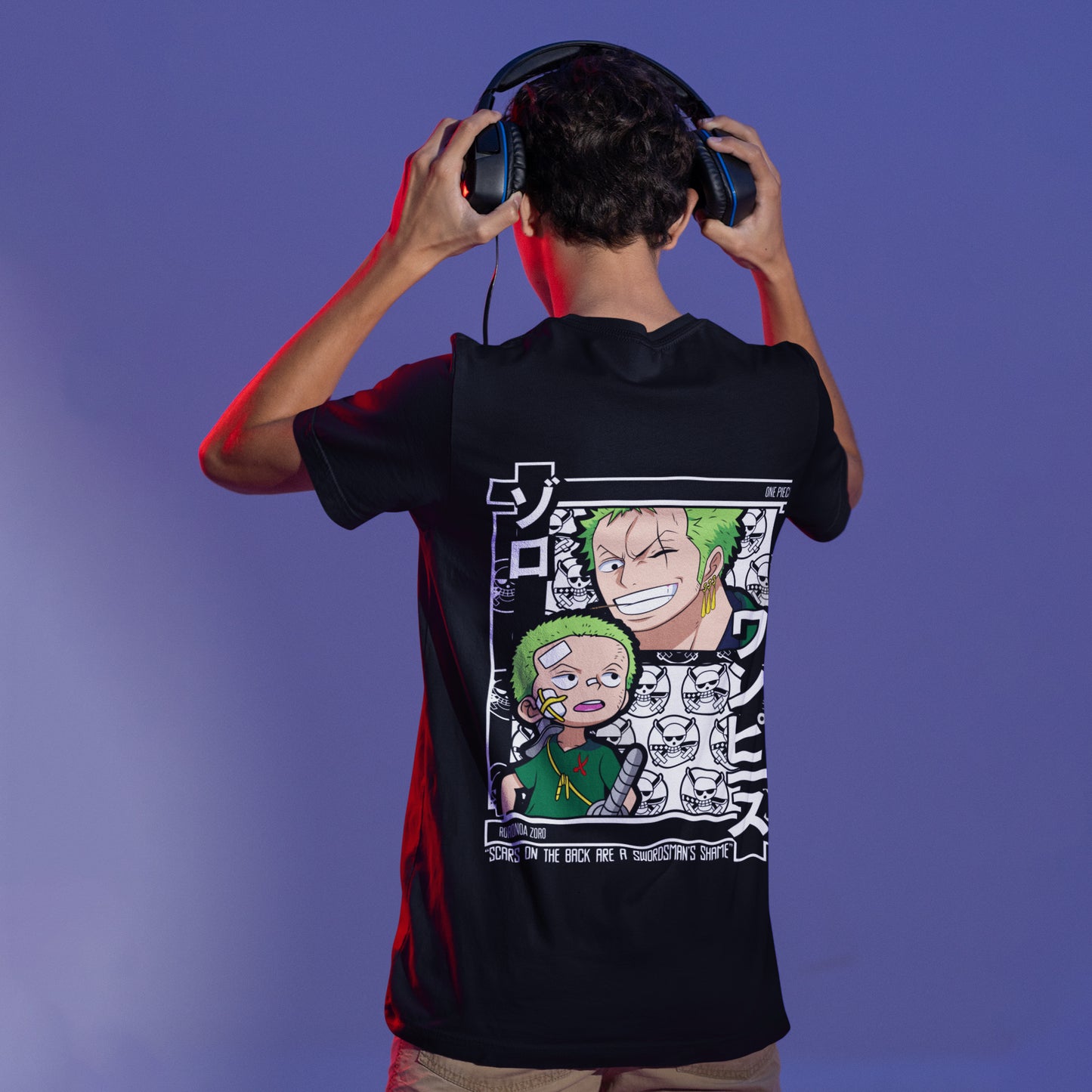 RORONOA ZORO ROUND NECK T-SHIRT - ONE PIECE