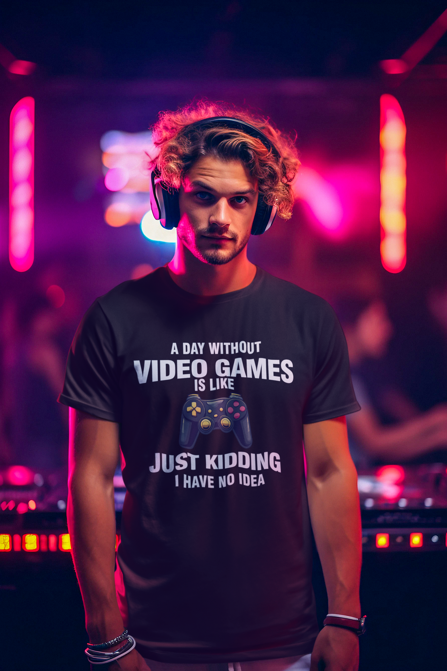 GAMER'S ATTITUDE ROUND NECK T-SHIRT