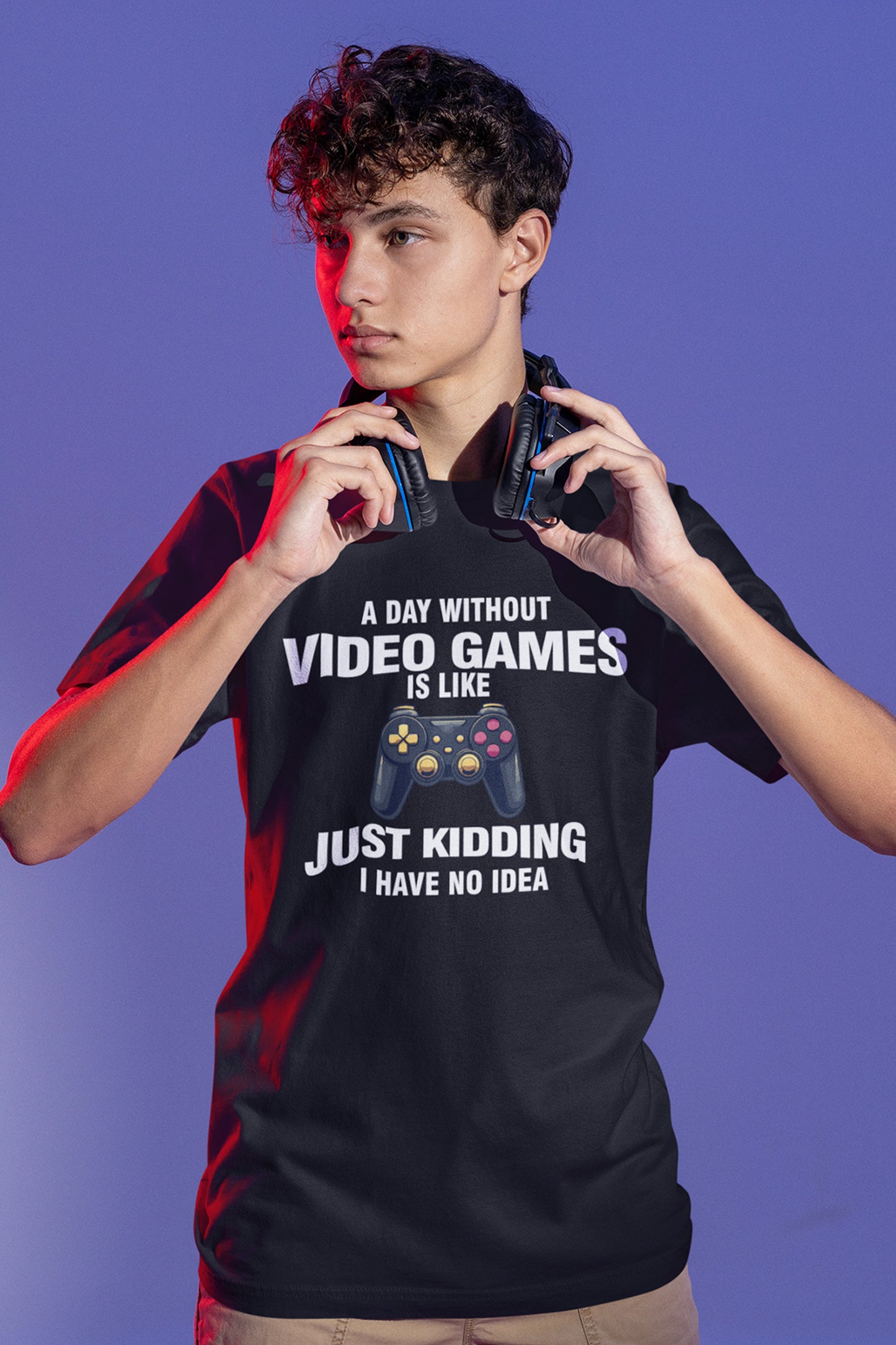 GAMER'S ATTITUDE ROUND NECK T-SHIRT