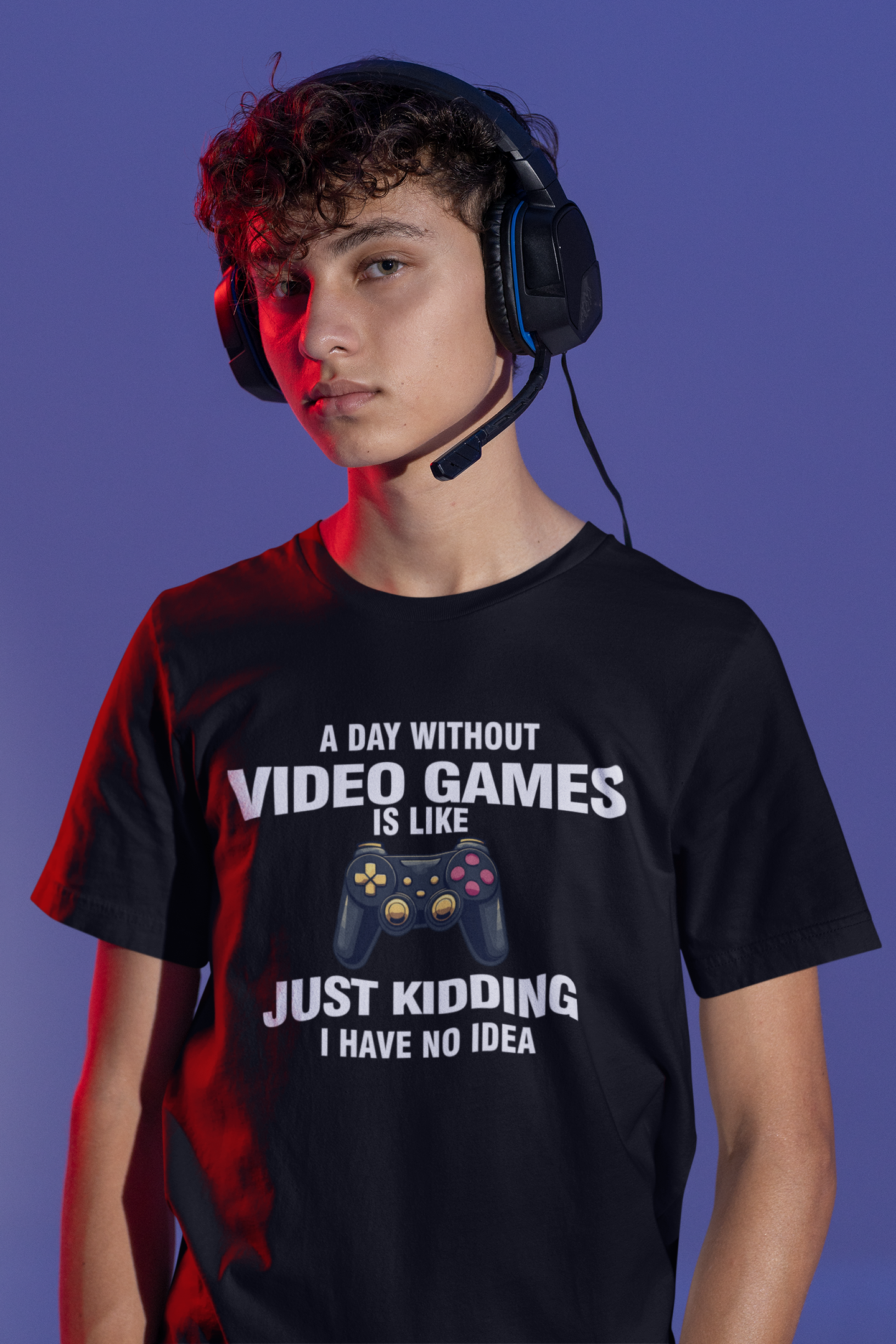 GAMER'S ATTITUDE ROUND NECK T-SHIRT