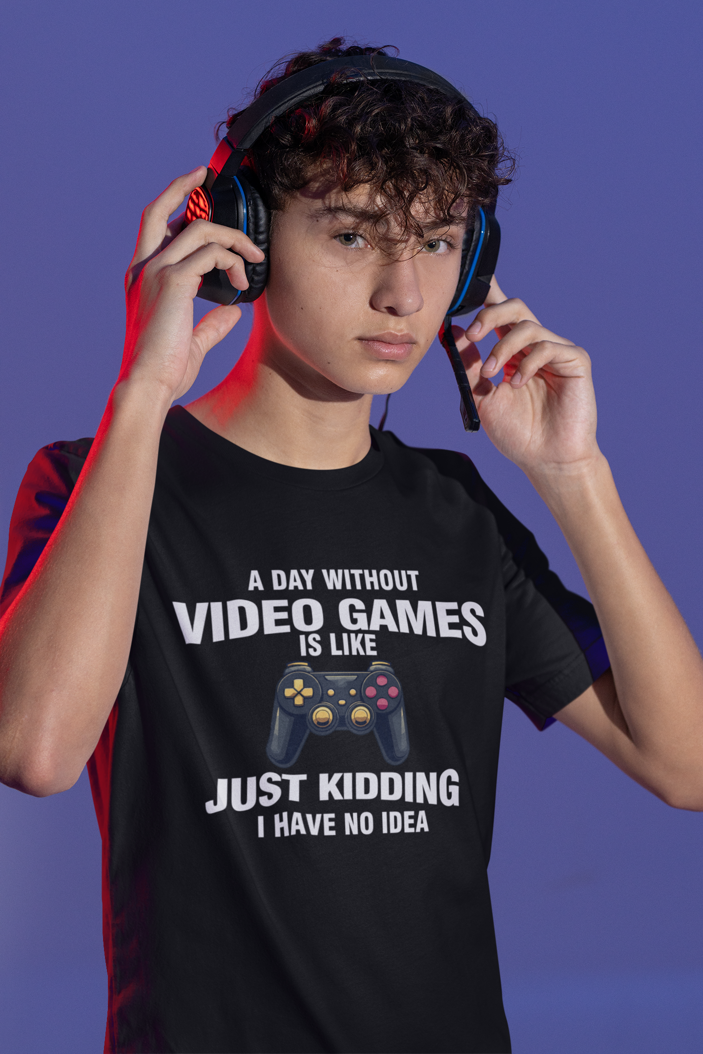 GAMER'S ATTITUDE ROUND NECK T-SHIRT