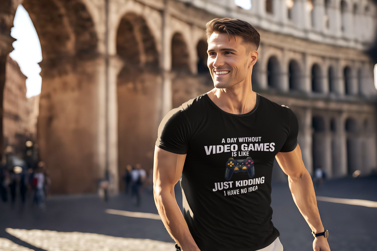 GAMER'S ATTITUDE ROUND NECK T-SHIRT