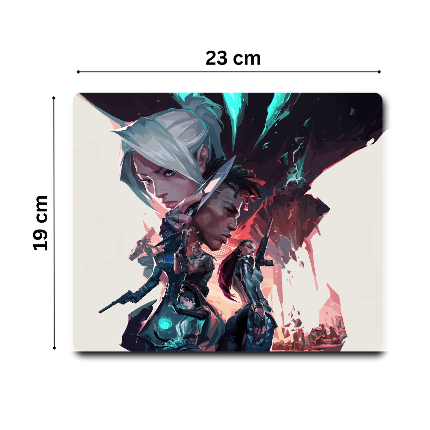 VALORANT THEME MOUSE PAD (9 X 7.5 INCHES) - GAMING MOUSE PAD