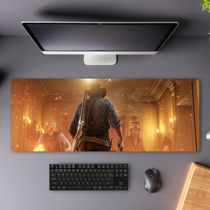 ARTHUR MORGAN MOUSE PAD (31 x 12 INCHES) - GAMING MOUSE PAD | RUBBER BASE DESK MAT