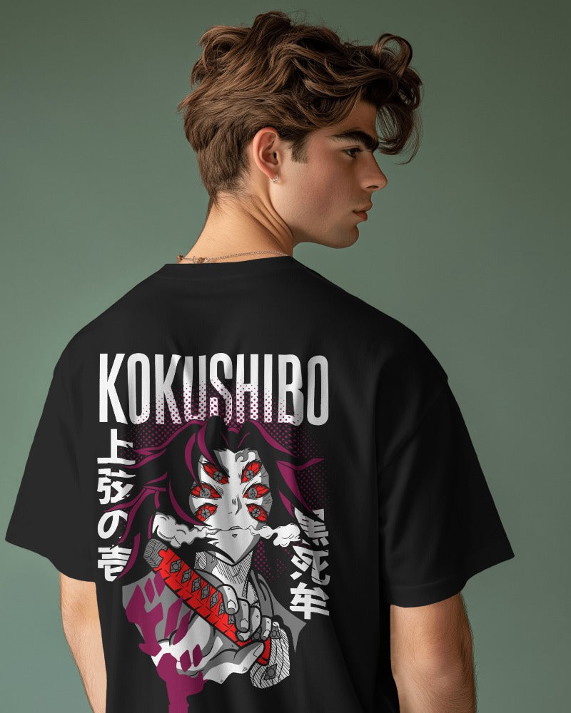 KOKUSHIBO SPECIAL EDITION BLACK OVERSIZED FIT T-SHIRT - DEMON SLAYER (100% COTTON)