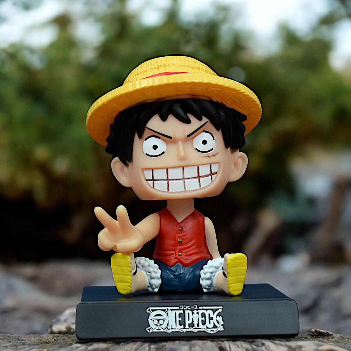 MONKEY D. LUFFY BOBBLEHEAD/MOBILE HOLDER STAND - ONE PIECE