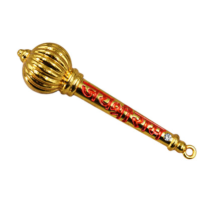 HANUMAN JI GADA "JAI SHRI RAM WRITTEN" 6 INCH PREMIUM METAL HOME DECORATION AND GIFT PURPOSE