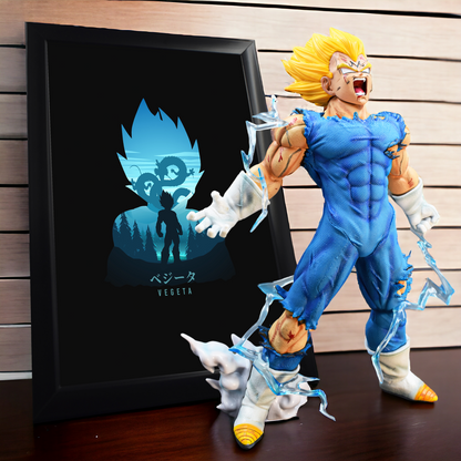 PRINCE VEGETA BIG BANG ACTION FIGURE WITH A4 SIZE VEGETA FRAME - DRAGON BALL Z