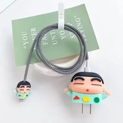 SHINCHAN CUTE IPHONE CHARGER COVER PROTECTION CASE (SILICONE)