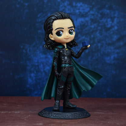 LOKI WITH TESSERACT ICONIC Q POSKET ACTION FIGURE WITH STAND (16 CM HEIGHT)