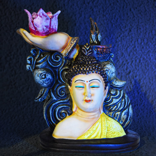 HOME DECORATION STATUE MURTI GOD IDOL STATUES FOR HOME, OFFICE & CAR DASHBOARD (BUDDHA PEACE)