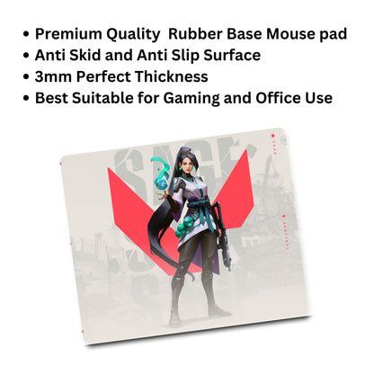 VALORANT SAGE MOUSE PAD (9 X 7.5 INCHES) - GAMING MOUSE PAD