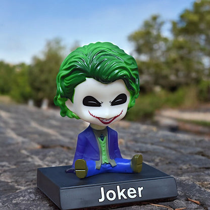 JOKER SMILING BOBBLEHEAD/MOBILE HOLDER STAND