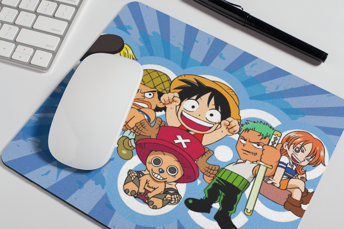 ONE PIECE MONKEY D. LUFFY CREW MOUSE PAD (9 X 7.5 INCHES) - GAMING AND OFFICIE MOUSE PAD