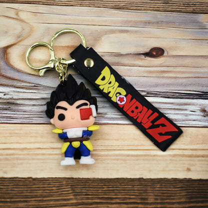 PRINCE VEGETA 3D SILICON KEYCHAIN WITH STRAP - DRAGON BALL Z