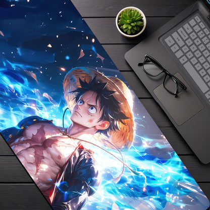 STRAW HAT MONKEY D. LUFFY MOUSE PAD (31 X 12 INCHES) - GAMING MOUSE PAD | RUBBER BASE DESK MAT