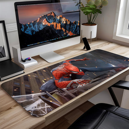 SPIDERMAN MOUSE PAD (31 x 12 INCHES) - GAMING MOUSE PAD | RUBBER BASE DESK MAT