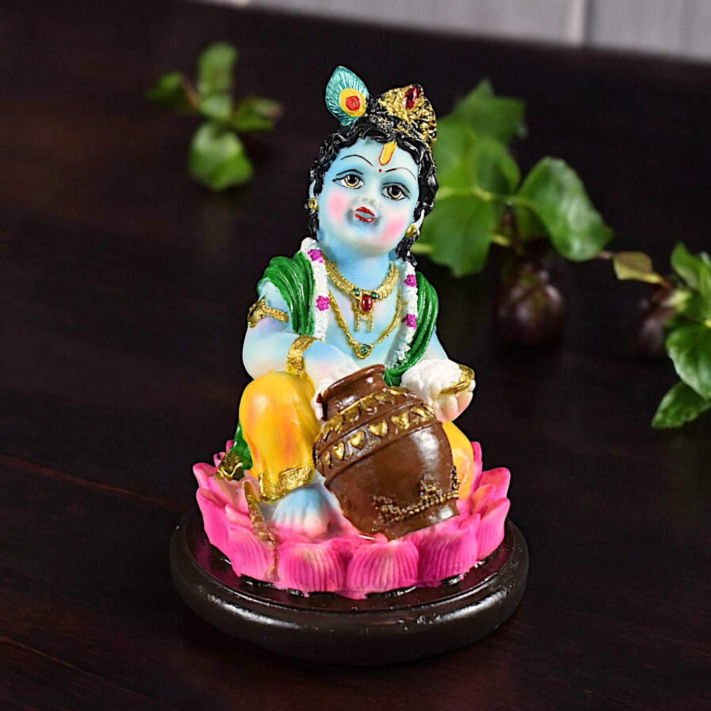 KANHA JI MURTI/STATUE MAKHAN CHOR MURTI FOR GIFT/CAR DASHBOARD/HOME/OFFICE DECORATION