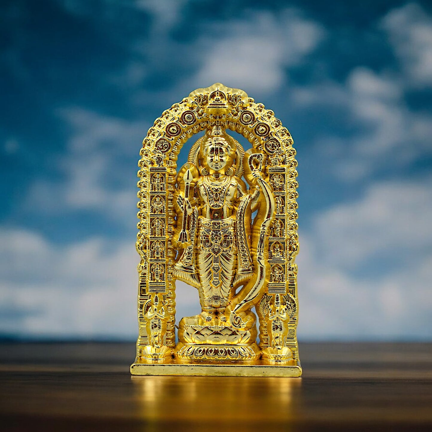 RAM LALLA GOLDEN MURTI (7 CM HEIGHT) - BEST FOR GIFT/HOME DECORATION/ OFFICE DECORATION/ CAR DASHBOARD