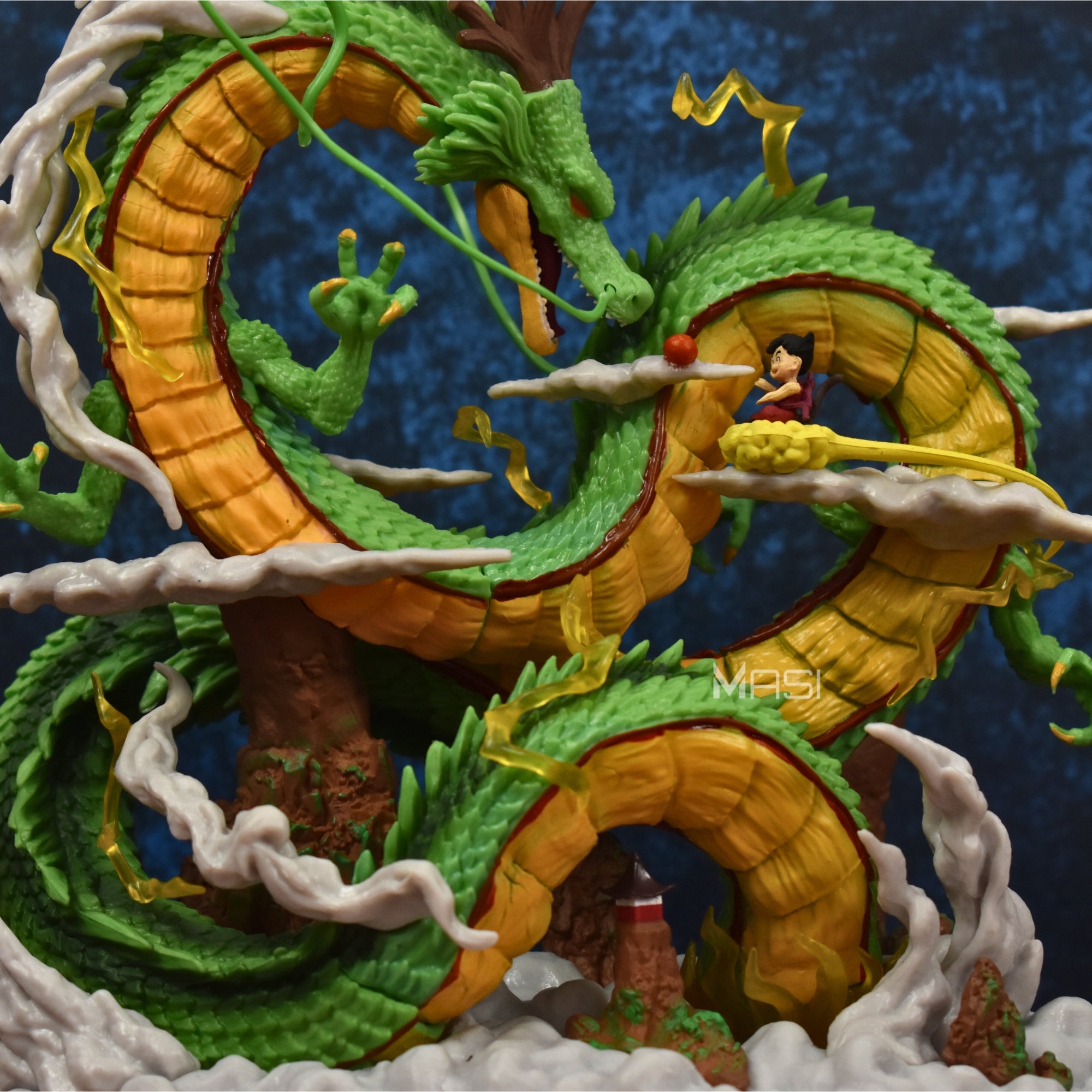 THE ETERNAL DRAGON SHENRON WITH SON GOKU ACTION FIGURE (22 CM HEIGHT) - DRAGON BALL Z