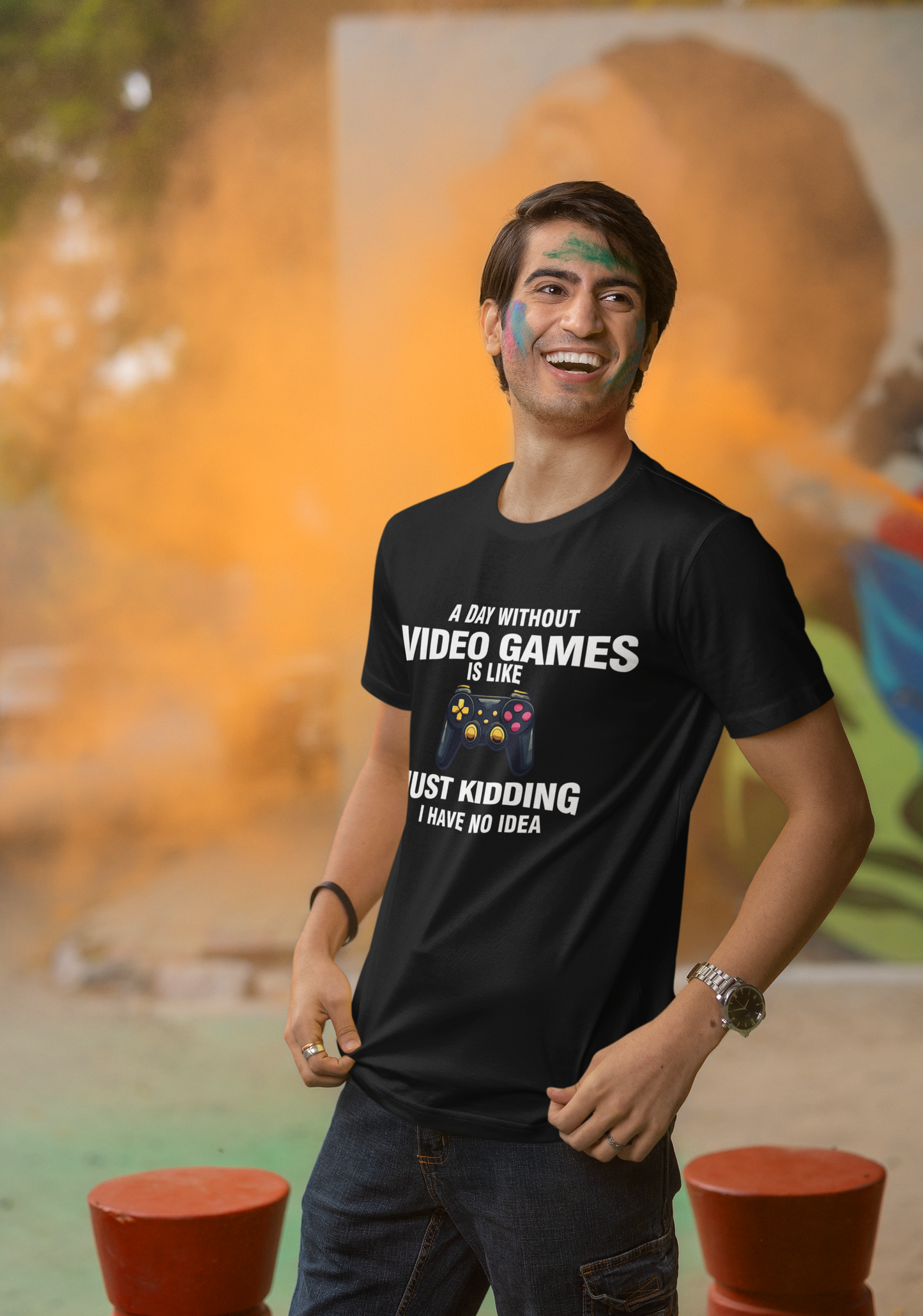 GAMER'S ATTITUDE ROUND NECK T-SHIRT