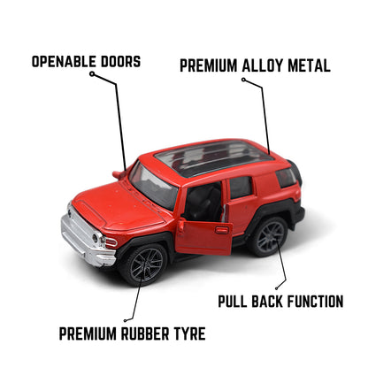 Hummer Car Die-cast Model Toy 1:36 Exclusive Alloy Metal Car with Pull Back with Openable Doors  - Red