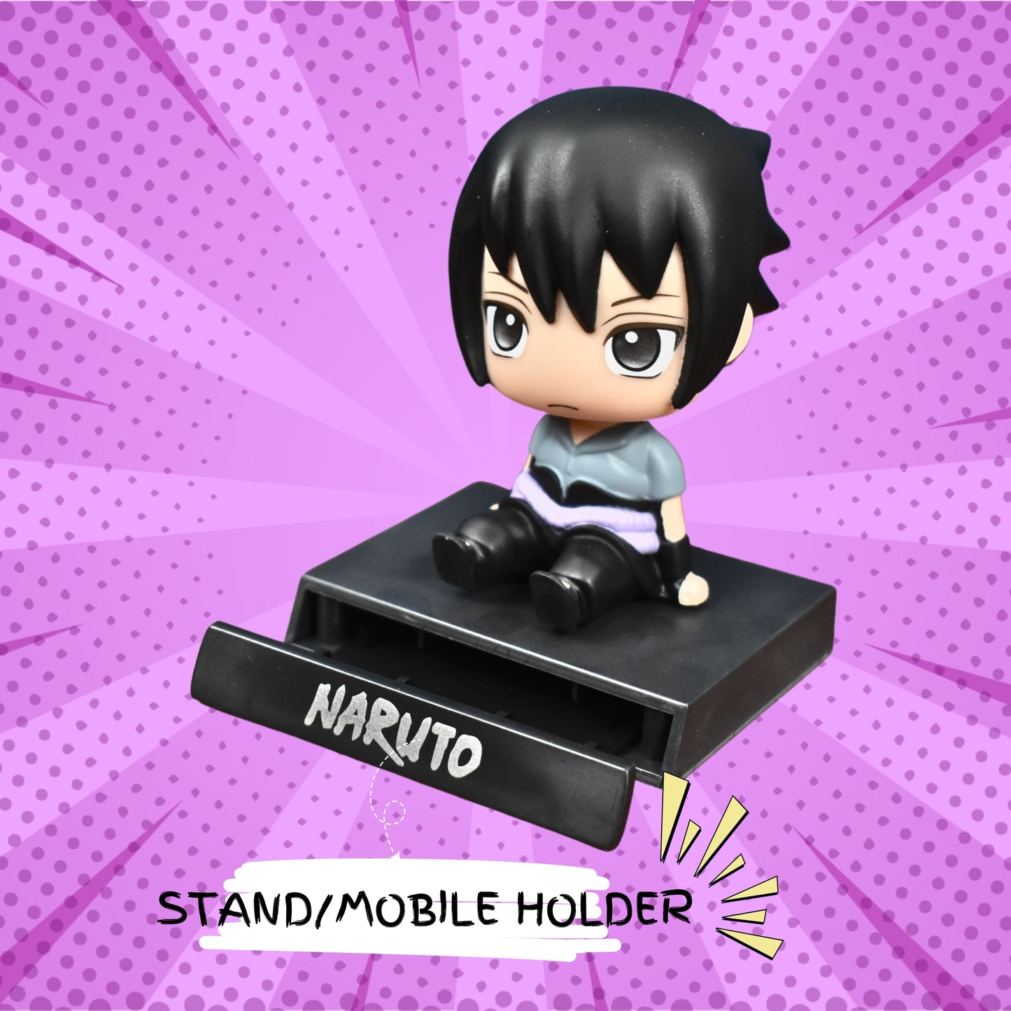 SASUKE UCHIHA BOBBLEHEAD/MOBILE HOLDER STAND