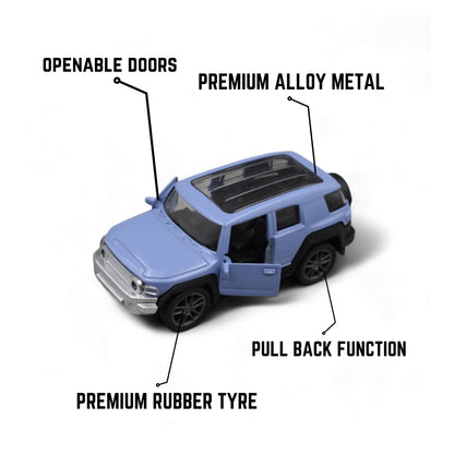 Hummer Car Die-cast Model Toy 1:36 Exclusive Alloy Metal Car with Pull Back with Openable Doors  - Blue