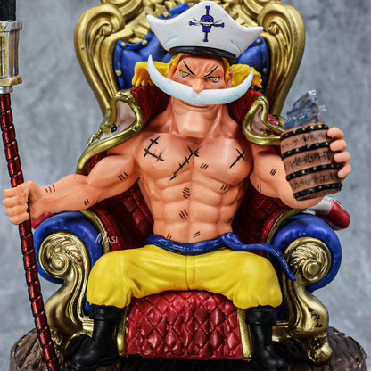 ONE PIECE ANIME EDWARD NEWGATE ON THRONE WHITE BEARD ACTION FIGURE - 23 CM HEIGHT