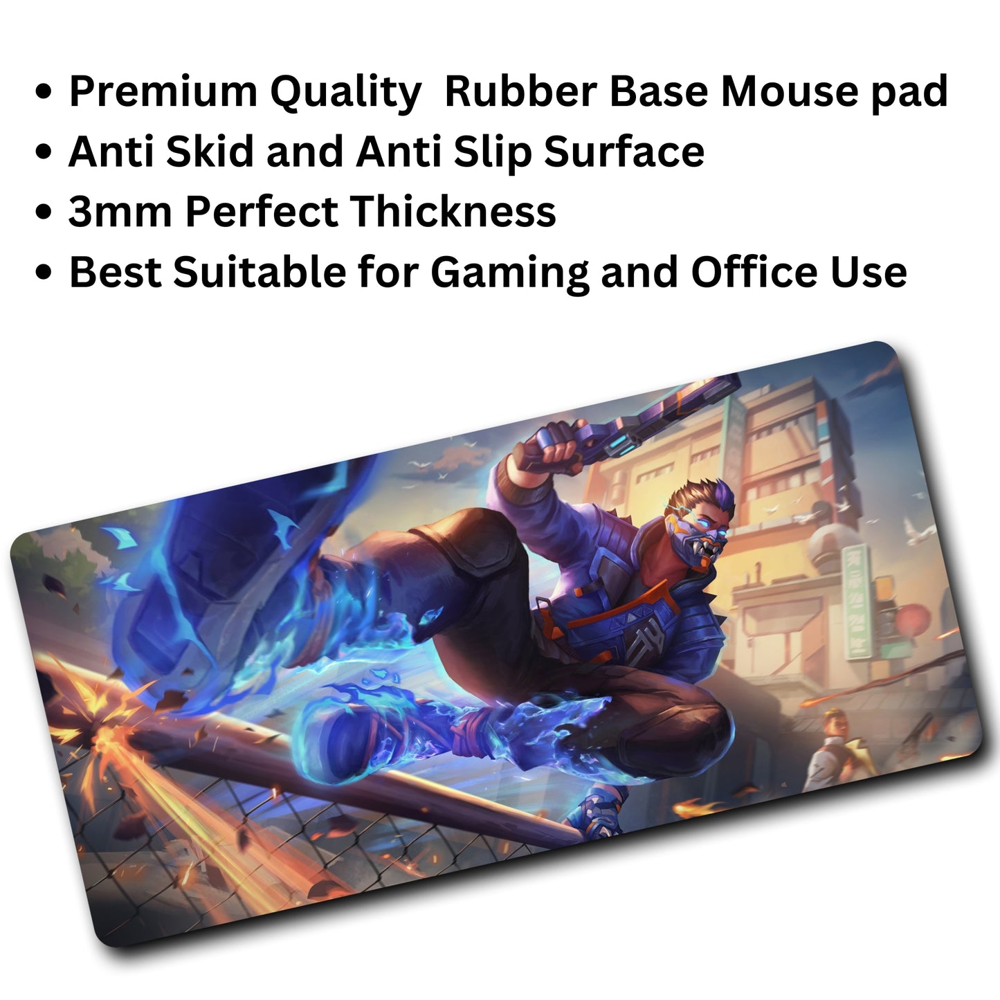 VALORANT YORU MOUSE PAD (23 X 11 INCHES) RUBBER BASE - GAMING MOUSE PAD