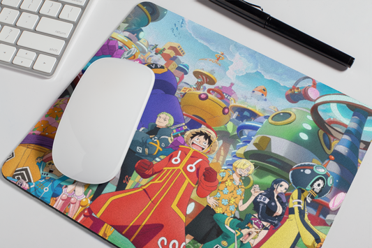 ONE PIECE LUFFY CREW MOUSE PAD (9 X 7.5 INCHES) - GAMING AND OFFICIE MOUSE PAD