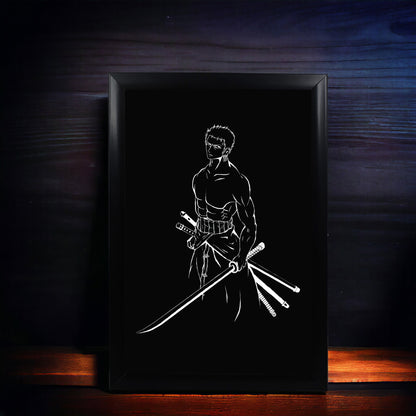 RORONOA ZORO SWORDSMAN PHOTO FRAME (A4 SIZE) - ONE PIECE