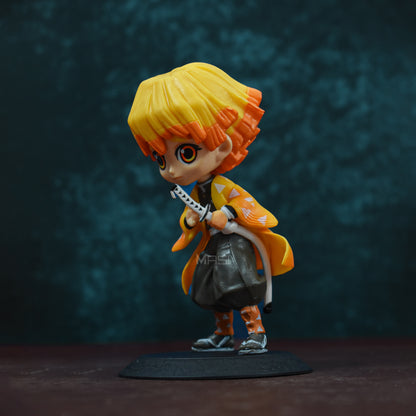 ZENITSU AGATSUMA Q POSKET ACTION FIGURE WITH STAND (16 CM HEIGHT) - DEMON SLAYER