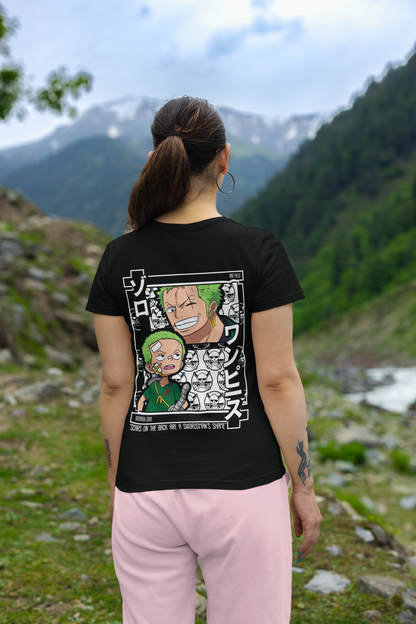 RORONOA ZORO ROUND NECK T-SHIRT - ONE PIECE