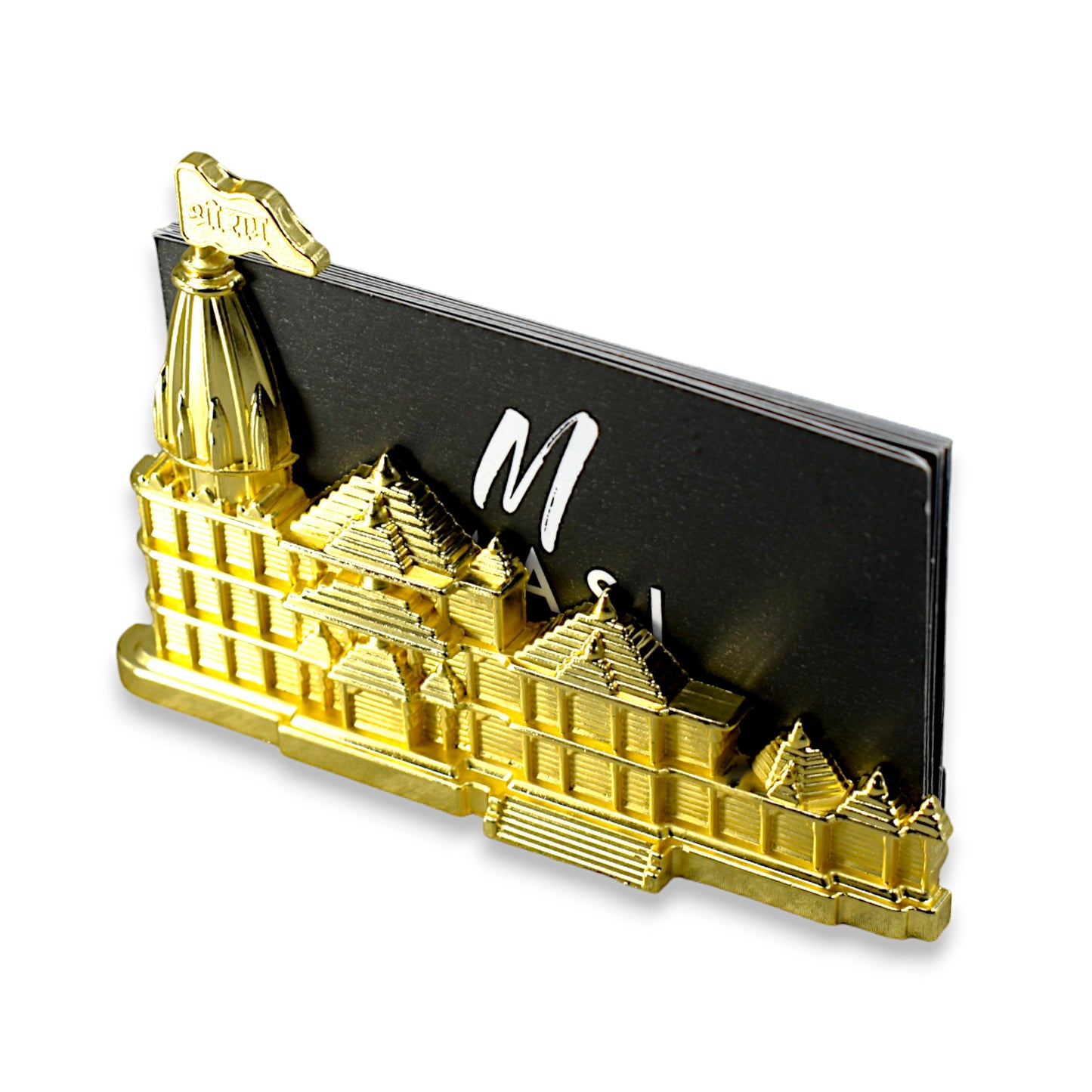 Ayodhya Ram Mandir Replica Card Holder (Heavy Golden)