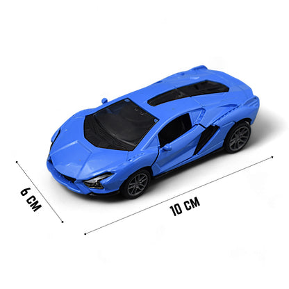 LAMBORGHINI CAR DIE-CAST MODEL TOY 1:36 EXCLUSIVE ALLOY METAL CAR WITH PULL BACK WITH OPENABLE DOORS - Blue