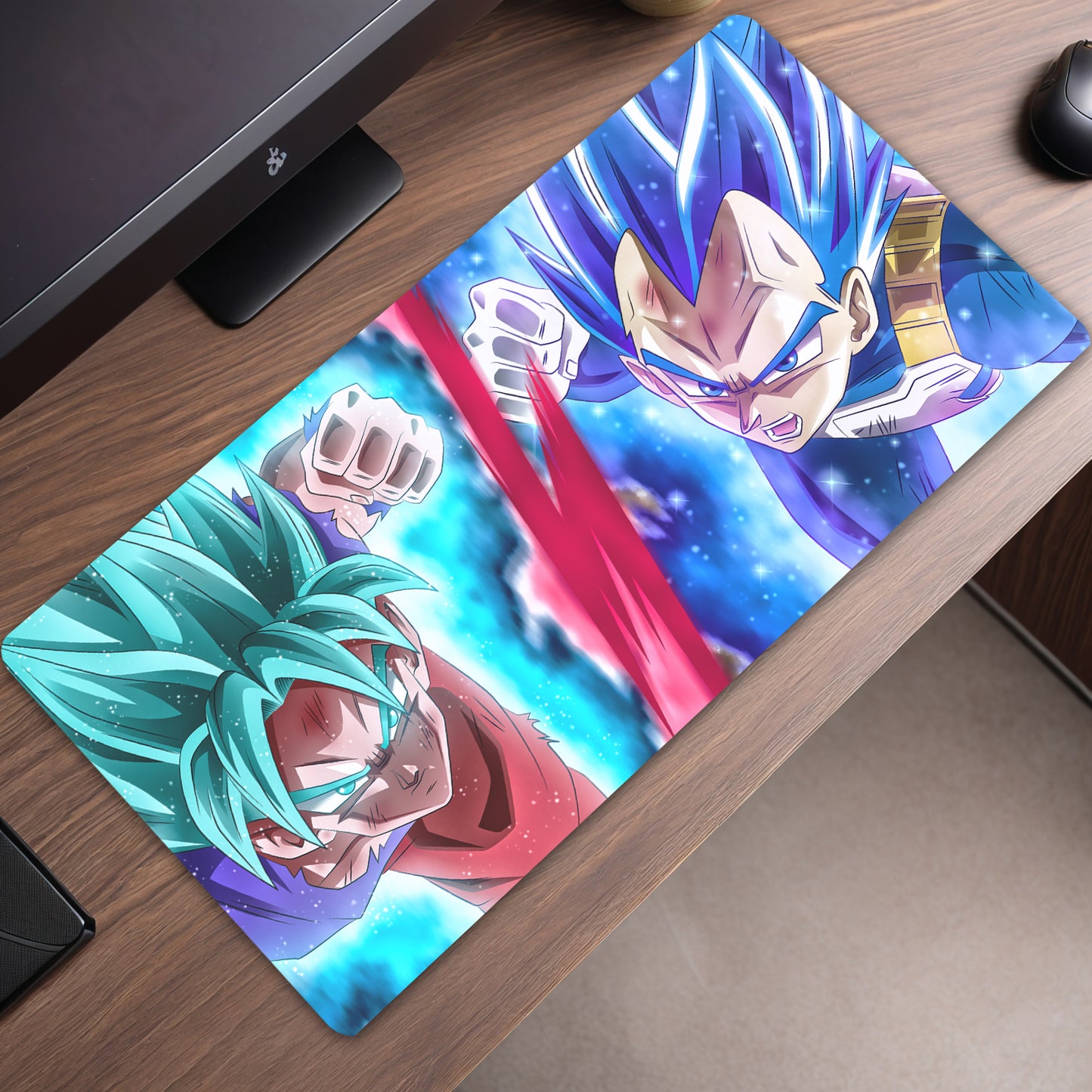 DRAGON BALL Z GOKU & VEGETA MOUSE PAD (23 x 11 INCHES) - GAMING MOUSE PAD | RUBBER BASE DESK MAT