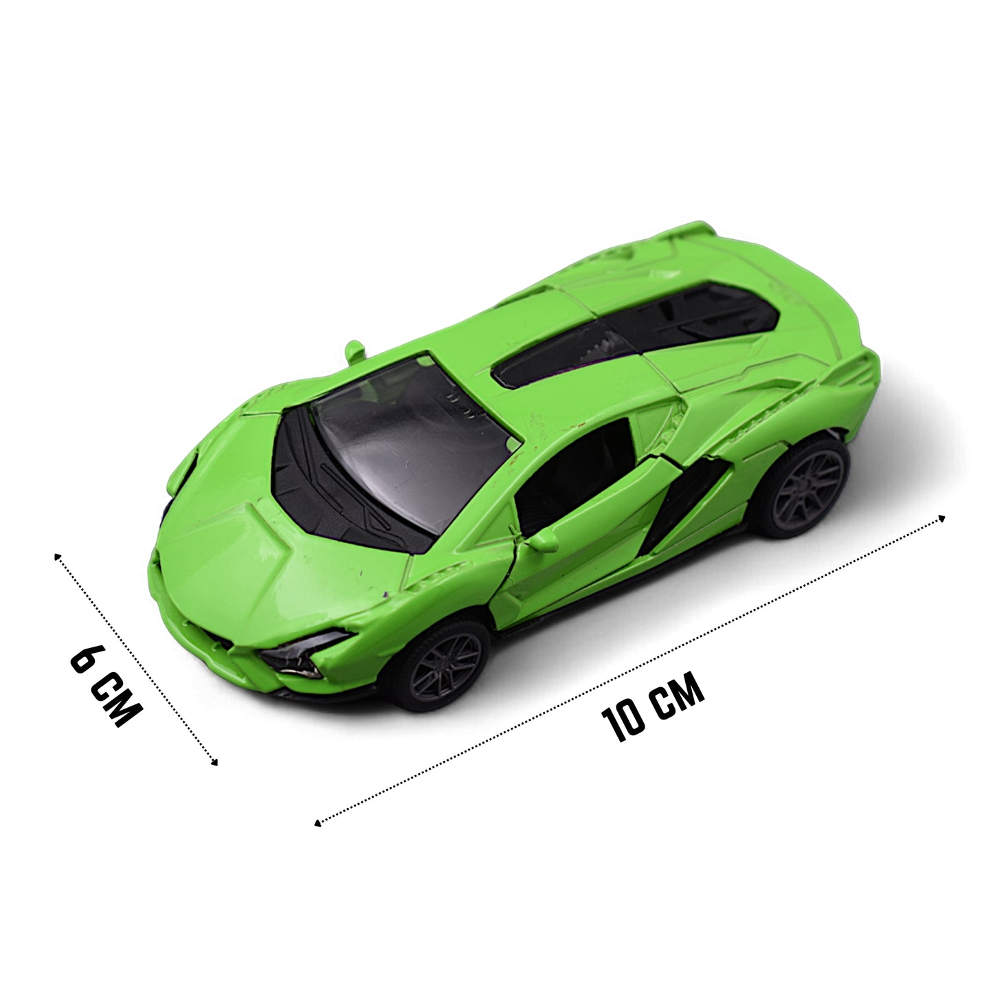 LAMBORGHINI CAR DIE-CAST MODEL TOY 1:36 EXCLUSIVE ALLOY METAL CAR WITH PULL BACK WITH OPENABLE DOORS - Green