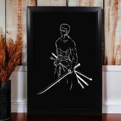 RORONOA ZORO SWORDSMAN PHOTO FRAME (A4 SIZE) - ONE PIECE