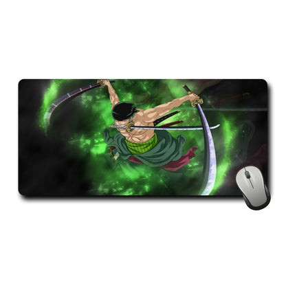 RORONOA ZORO MOUSE PAD (23 X 11 INCHES) RUBBER BASE - GAMING MOUSE PAD