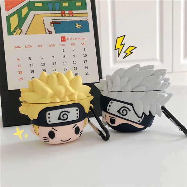 KAKASHI CUTE IPHONE AIRPODS COVER PROTECTION CASE (SILICONE)