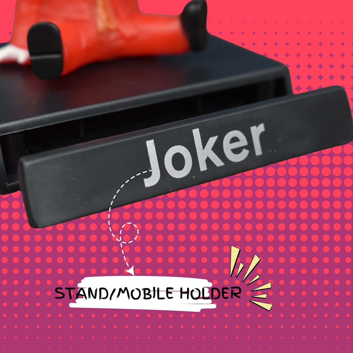 JOKER SMILING BOBBLEHEAD/MOBILE HOLDER STAND