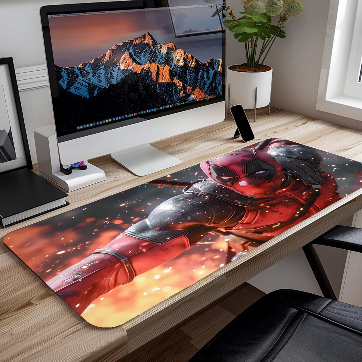 DEADPOOL MOUSE PAD (31 x 12 INCHES) - GAMING MOUSE PAD | RUBBER BASE DESK MAT